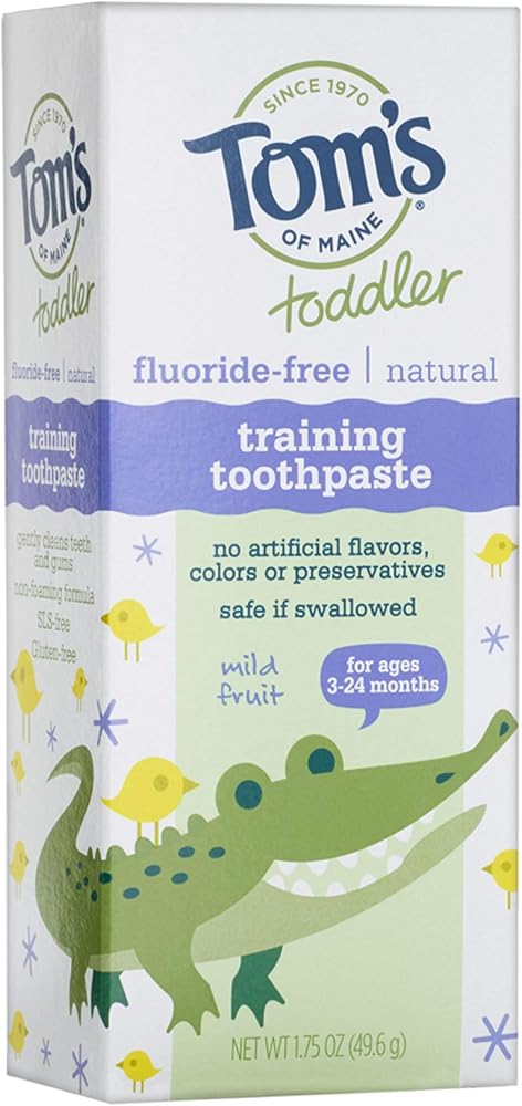 Tom's of Maine Toddlers Fluoride-Free Natural Toothpaste in Mild Fruit Gel, 1.75 Ounce