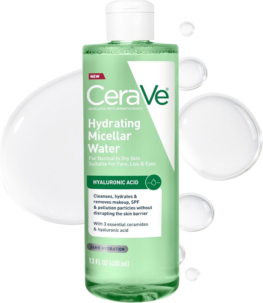 Cerave Hydrating Micellar Water, Facial Cleanser & Makeup Remover, 13oz - Personal Care