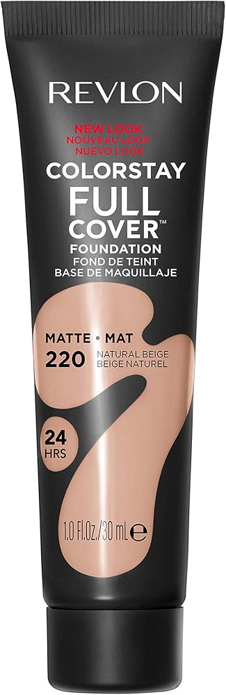 Revlon ColorStay Full Cover Foundation, 220 Natural Beige, 1.0 fl oz