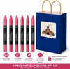 6-Piece Matte Lip Crayon Gift Set - Revlon 005 Sky High Bright Pink Shade, Long Lasting Ve - Image 2