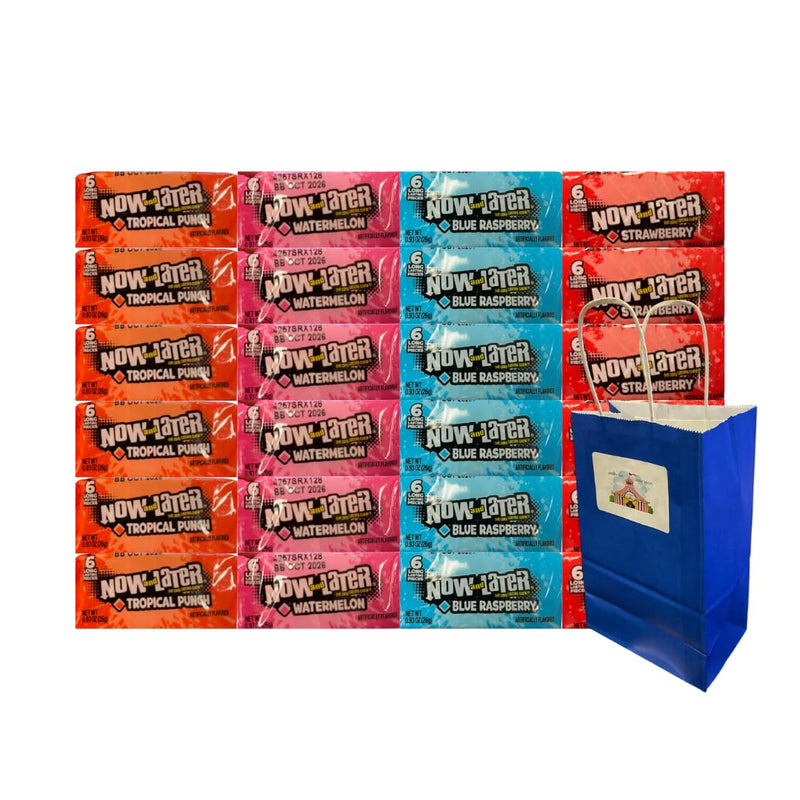 Now and Later Taffy Candy Variety Pack 24 Pieces Assorted Flavors