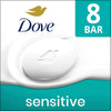 Dove Beauty Bar Soap Sensitive, 8 Bars for Sensitive Skin, Fragrance Free and Hypoallergen - Image 2