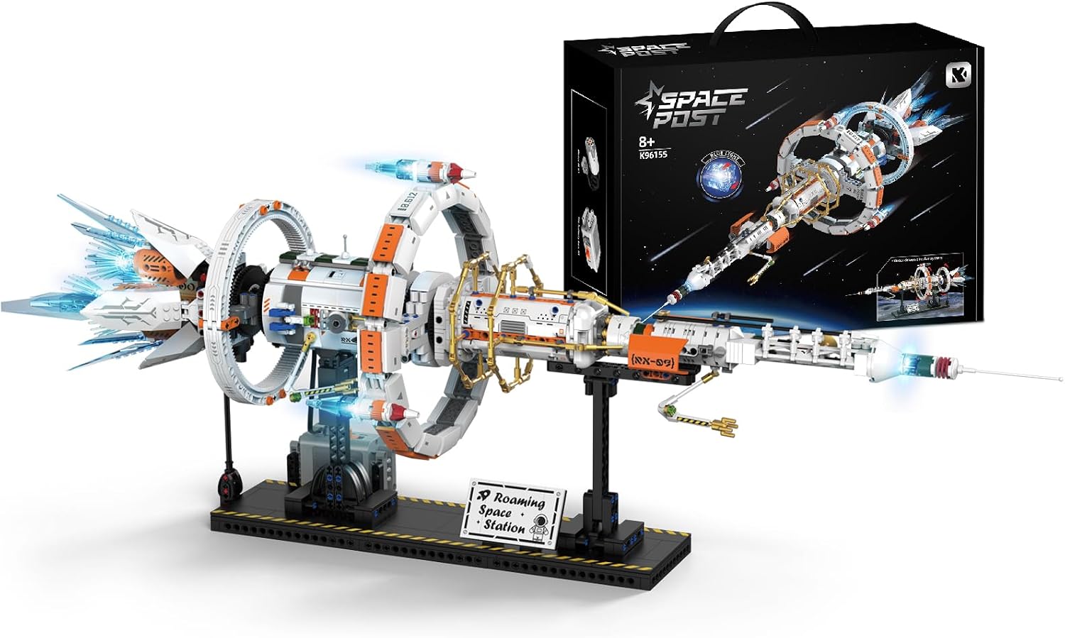 Space Station Building Sets with LED Lights & Motor for Adults Kids