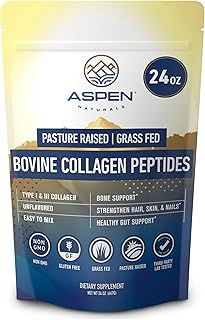 Grass fed Bovine Collagen Peptides Powder 24 Oz - Unflavored, Type I & III