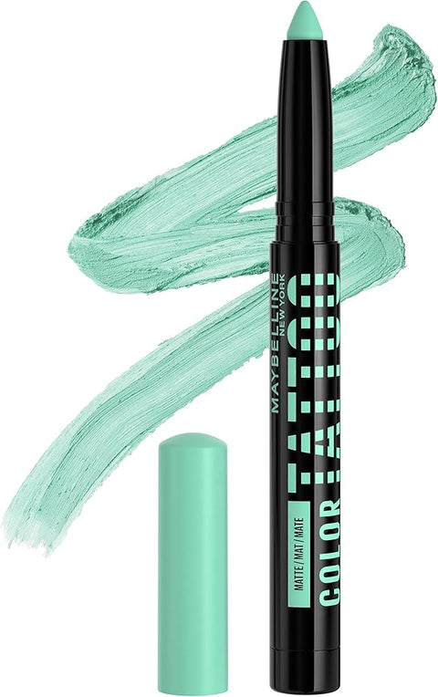 MAYBELLINE Color Tattoo Longwear Multi-Use Eye Shadow Stix, Eye Makeup, I am Giving (Light Teal Matte)