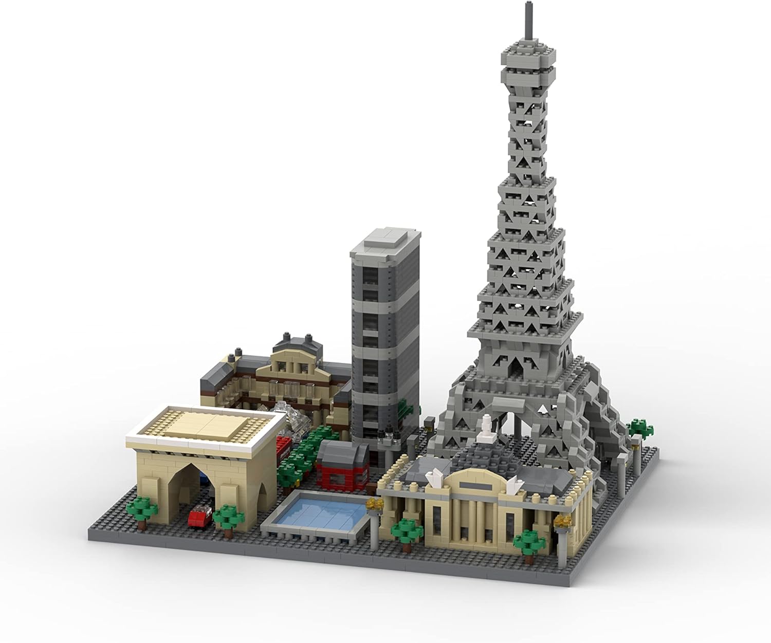 dOvOb Paris Skyline Micro Blocks Building Set, Architecture Model for Adult
