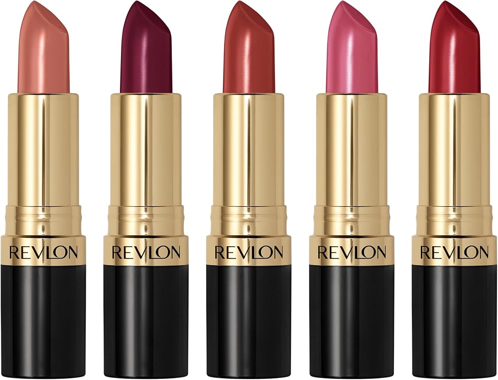 REVLON Super Lustrous Lipstick Gift Set, 5-Piece | 5-piece lipstick gift set. Creamy formula for soft, fuller-looking lips with a moisturized feel. - Lip Makeup - Beauty