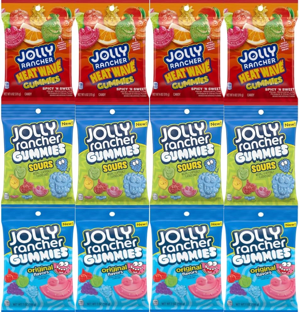Variety Pack Jolly Rancher Gummies, Original, Sours, Spicy ’N Sweet, 12 Pack - Personal Care