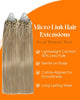 Sunny Hair Micro Ring Hair Extensions Human Hair Blonde Highlight 16 Inch - Image 4