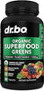 Organic Superfood Greens & Fruit Supplements - Energy Super Food Fruits and Veggies Supplement Tablets - Daily Green Veggie Powder Blend Plus Vegetable Foods Alfalfa, Spinach, Cabbage & Spirulina Tabs
