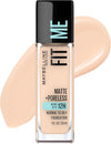 Maybelline Fit Me Matte + Poreless Liquid Oil-Free Foundation Makeup, Natural Ivory, 1 Count (Packaging May Vary)