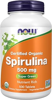 Now Supplements, Organic Spirulina 500 mg, 500 Tabs