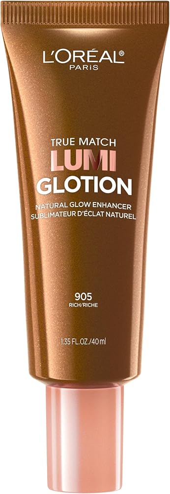 L'Oreal Paris Makeup True Match Lumi Glotion, Natural Glow Enhancer, Illuminator Highlighter, Bronzing Drops For a Sun-Kissed Glow, 905 Rich