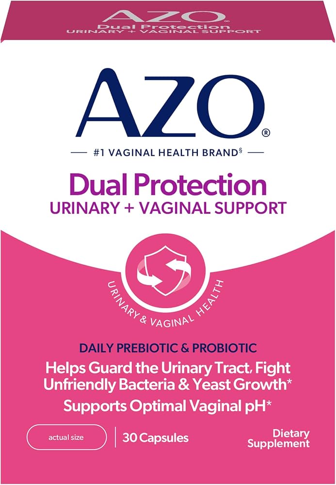 Azo Dual Protection Urinary + Vaginal, Women Probiotics & Prebiotics, 30 Ct - Personal Care