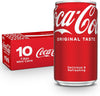Coca-Cola Soda Soft Drink Fridge Pack Mini Cans, 7.5 fl oz, 10 Pack - Image 2