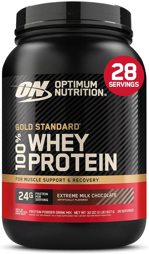 Optimum Nutrition Gold Standard Whey Protein, Extreme Milk Chocolate, 2 LB
