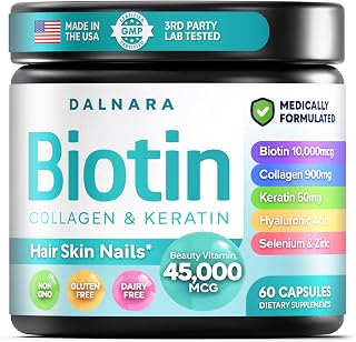 Biotin, Collagen & Keratin 60ct - Hair Skin & Nails Vitamin Women & Men