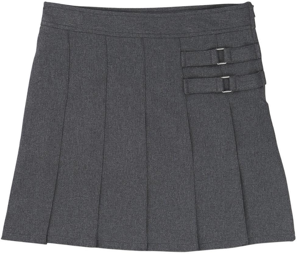 French Toast Big Girl's Two Tab Scooter Skirt, Heather Gray, 20W