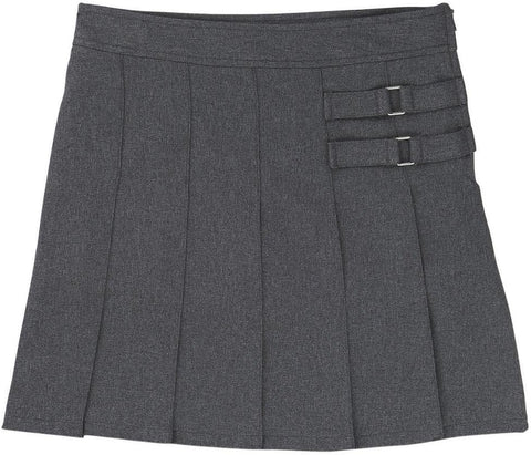 French Toast Big Girl's Two Tab Scooter Skirt, Heather Gray, 20W