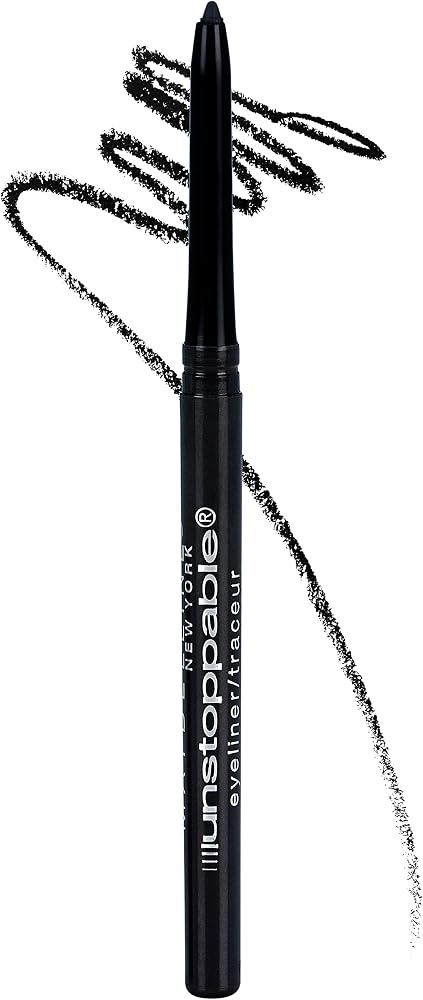 Maybelline Unstoppable Waterproof Mechanical Black Eyeliner Pencil, Easy to Apply, Smooth Glide, Up to 24 Hour Wear, Onyx