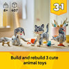 LEGO Creator 3 in 1 Playful Cat Toy - Building Toy with 3 Building Options, Cat, Dog, or P - Image 3