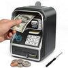 Piggy Bank for Kids Electronic ATM with Password Fingerprint Unlock - Black