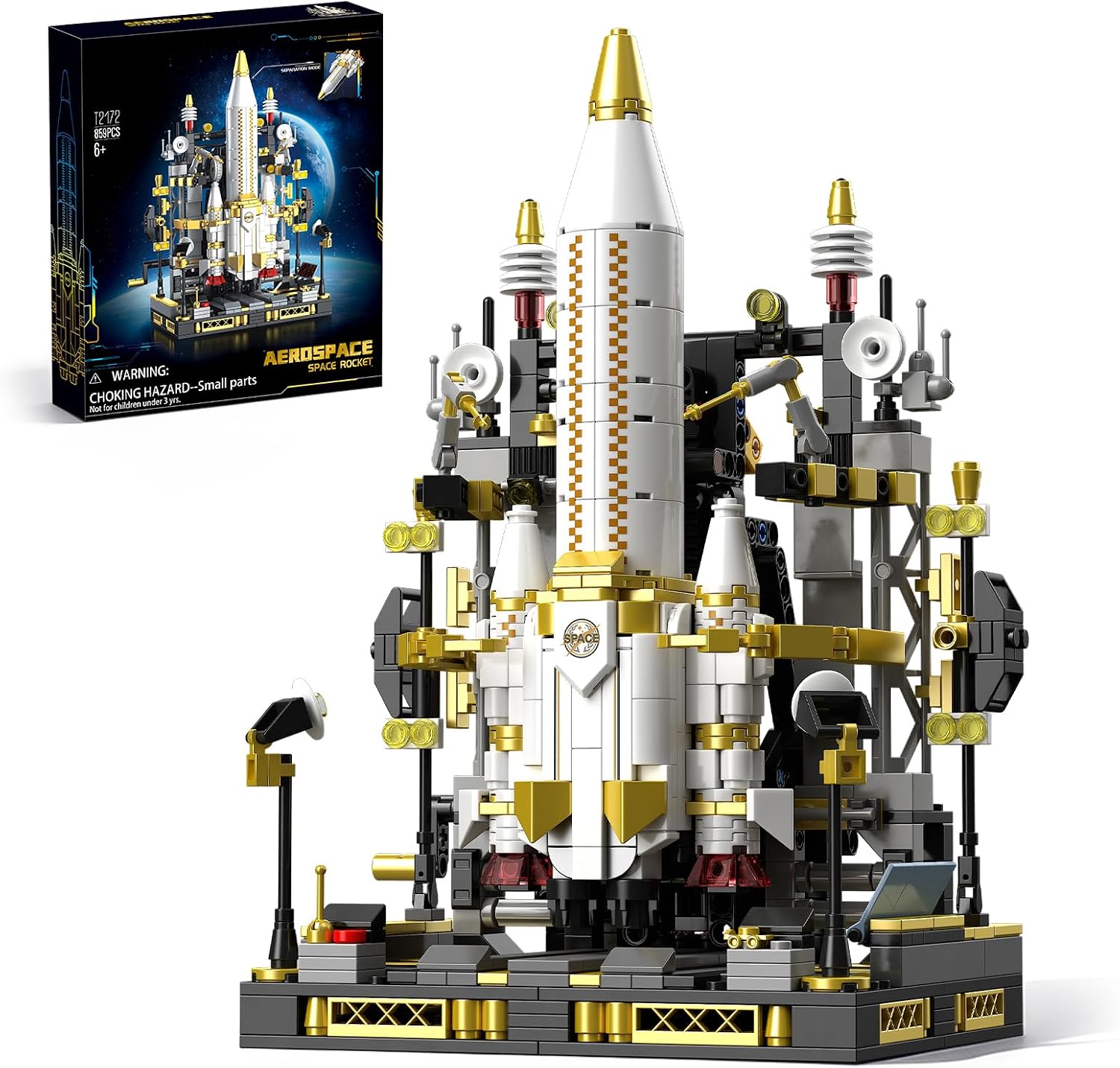 Space Rocket Building Set, Rocket Launch Model Kit for Boys 8-12