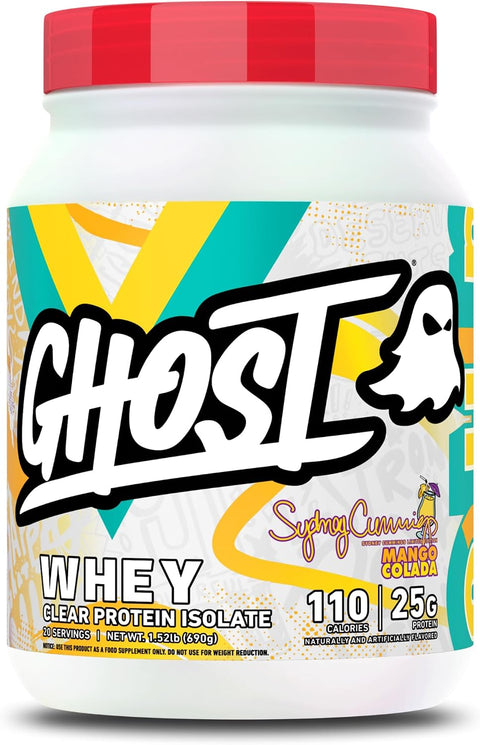 GHOST Clear Whey Isolate Protein Powder 25G, Sydney Cummings Mango Colada