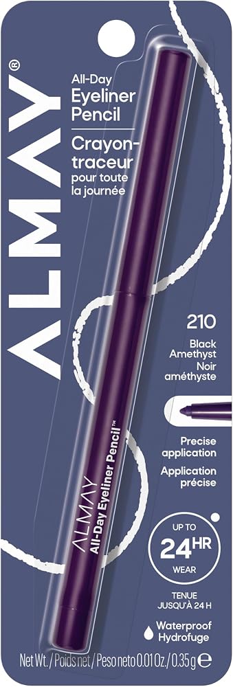 Almay All-Day Eyeliner Pencil, 210 Black Amethyst, 0.01 oz