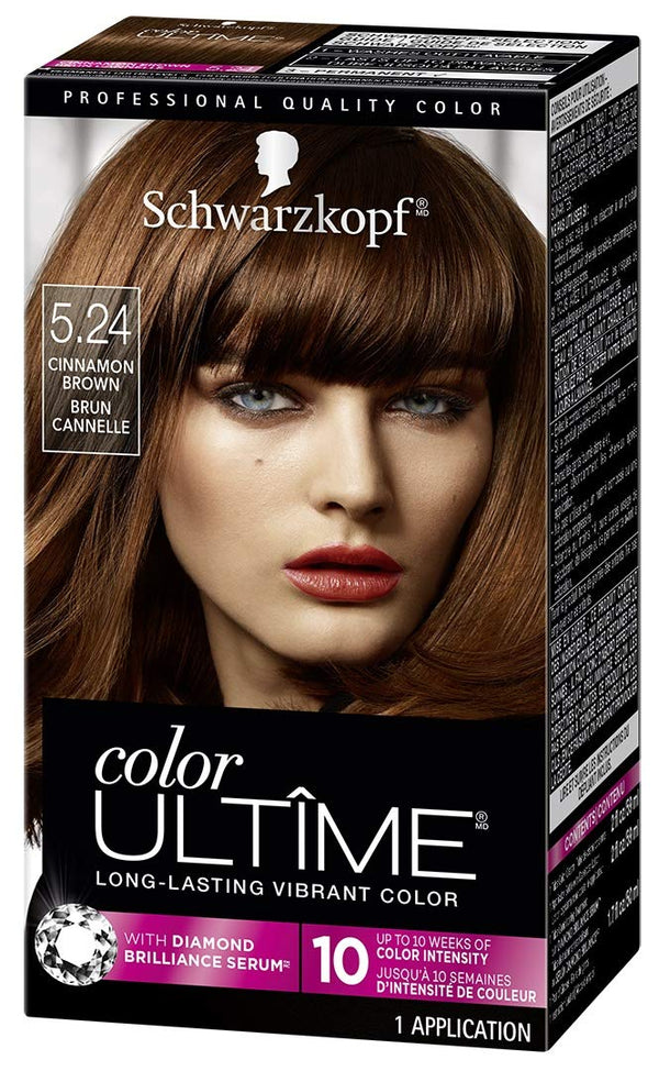 Schwarzkopf Color Ultime Permanent Hair Color Cream, 5.24 Cinnamon Brown