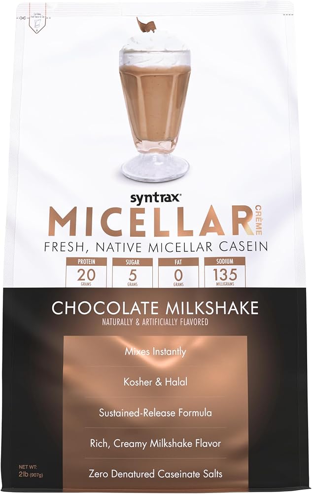 Syntrax Micellar Creme, Chocolate Milkshake 2lbs. Native Micellar Casein