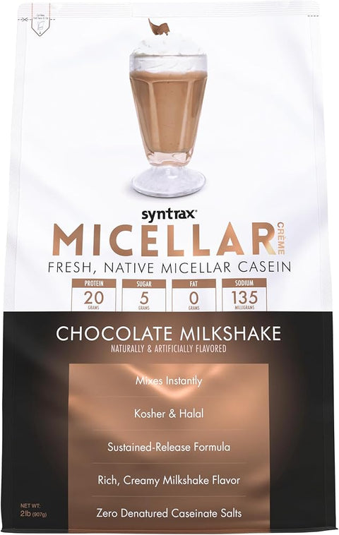 Syntrax Micellar Creme, Chocolate Milkshake 2lbs. Native Micellar Casein