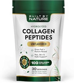 Built by Nature Collagen Peptides Powder for Women, Unflavored, 10.58 oz