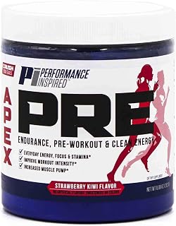 PERFORMANCE INSPIRED APEX Pre-Workout Powder - Strawberry Kiwi - 1lb