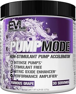 EVL PumpMode Nitric Oxide Booster Pre Workout Powder - Furious Grape