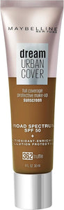 Maybelline Dream Urban Cover Flawless Coverage Foundation Makeup, SPF 50, Truffle