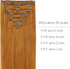 WENNALIFE Real Human Hair Extensions, 16 Inch 150g 9pcs, Auburn Ginger Clip In, Remy Human - Image 2