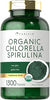 Carlyle Organic Chlorella Spirulina Tablets | 1300 Count | 50/50 Blend