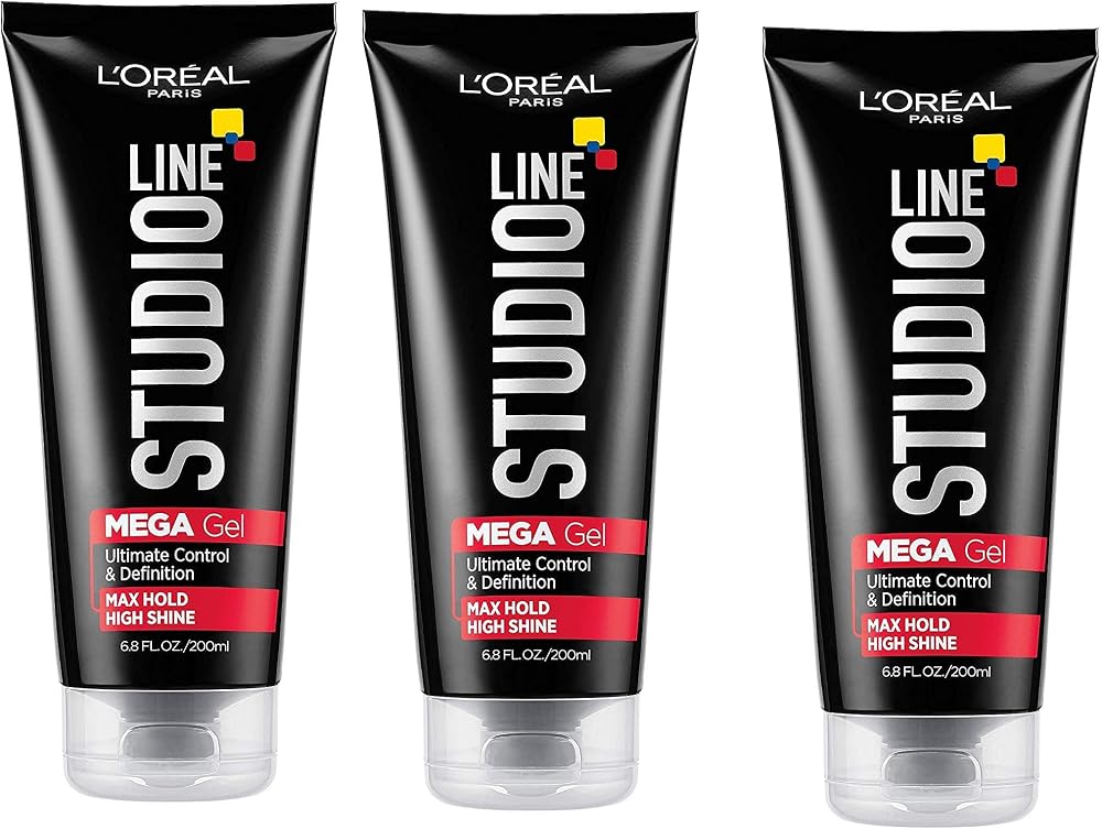 L'Oreal Paris Studio Line Mega Hair Gel, 6.8 Fluid Ounce Pack of 3 - Personal Care