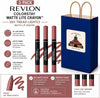 3-Piece Matte Lip Crayon Revlon Gift Set - 001 Tread Lightly Nude Shade, Long Lasting Velv - Image 2