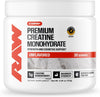 RAW Nutrition Creatine Monohydrate Powder, Unflavored, 30 Servings