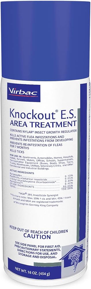 Knockout ES Area Treatment Carpet Spray for Fleas and Ticks 16 oz