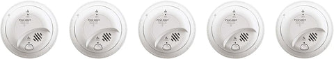 First Alert BRK SC-9120B yaObkn Hardwired Smoke and Carbon Monoxide Alarm with Battery Backup, 5 Units