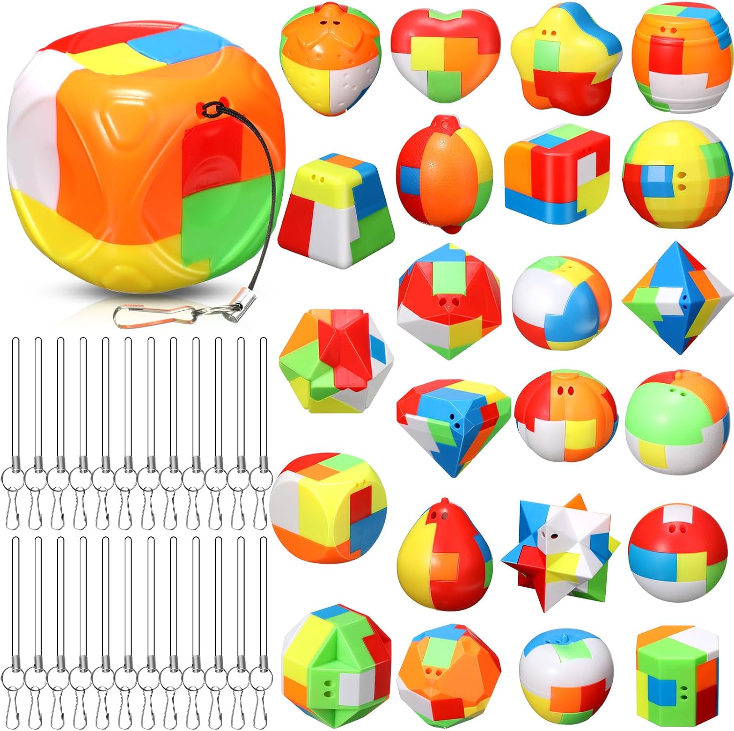 Syhood 24 Pcs Brain Teaser Puzzles for Adults Unlock Interlock Puzzle