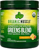 Organic Muscle Super Greens Powder Superfood, Lemon Flavor, 30 Servings