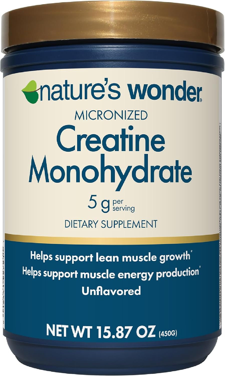 Nature's Wonder Micronized Creatine Monohydrate Powder, 90 Servings