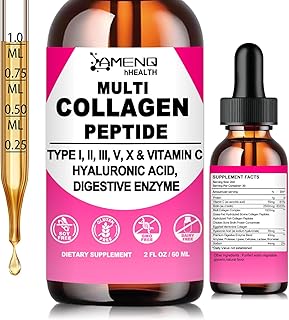 Liquid Collagen for Women & Men, Hydrolyzed Multi Collagen Peptides Drops