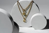 Charming Charlie 2-Layered Toggle Link Gold Necklace for Women: Embrace Simplicity with Fr - Image 2