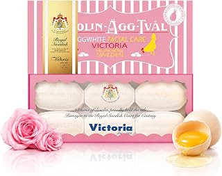 Victoria Egg White Rose Face Soap, Face Soap for Dry Skin, 1.76 oz 6 Bars - Personal Care