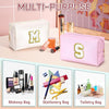 TOPEAST Initial Makeup Bags for Women, Personalized Portable Cosmetic Bag for Travel, Cute - Image 5